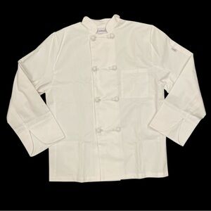 Chefwear by Blackwood Unisex White Chef Coat — Knot Buttons, Long Sleeve